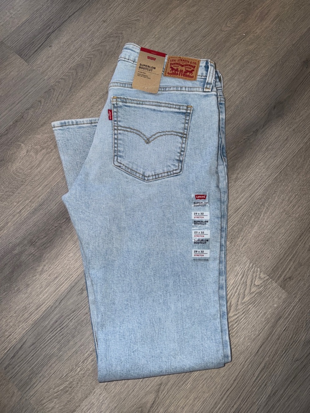 Levi's Women's Superlow Bootcut Jeans in Light Blue Wash 29x32